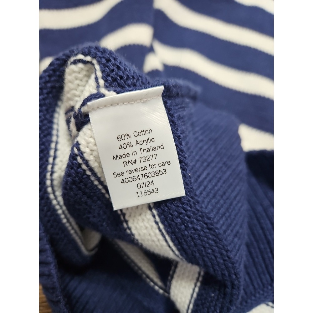 Sonoma Goods For Life Henley Sweater Dress In Navy White Stripe Size Small - Picture 10 of 10